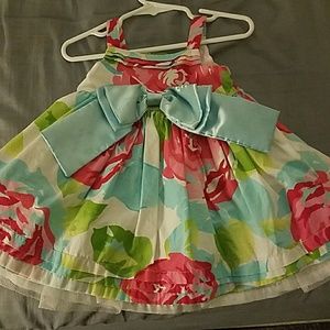 Floral dress with Toole petticoat skirt underneath
